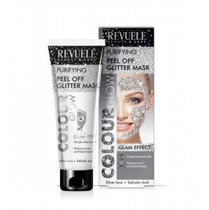 Revuele maska ​​do twarzy - Oczyszczająca maska ​​złuszczająca z brokatem - - Color Glow - Silver