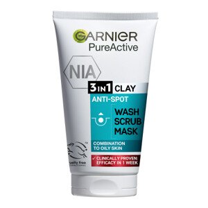 Garnier 3w1 żel myjący Skin Naturals Pure Active 3in1 Gel + Scrub + Anti-Acne Mask