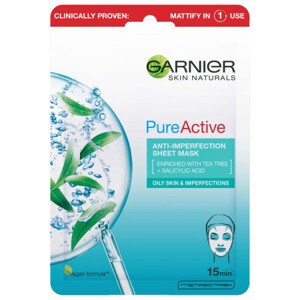Garnier maska - Skin Naturals Pure Active Anti-Blemish Tissue Mask