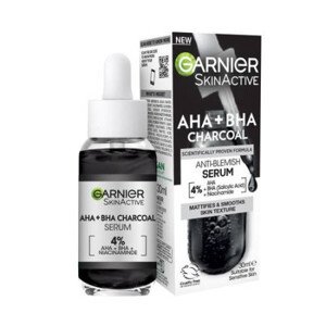 Garnier Serum do twarzy - 4% AHA + BHA & Niacinamide Charcoal Face Serum