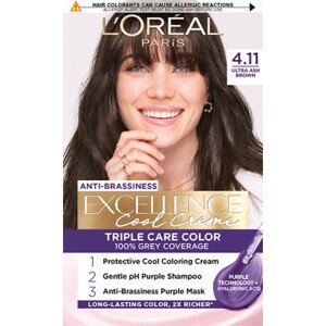 L’Oréal Paris farba do włosów - EXCELLENCE - 4.11 Ultra Ash Brown