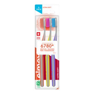 elmex Ultra Soft szczoteczka do zębów, 3 sztuki