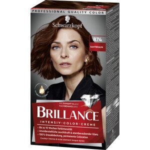 Schwarzkopf Brillance farba do włosów - Intensive Color Cream - 874 Velvet Brown