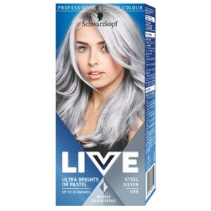 Schwarzkopf farba do włosów -  Live Ultra Brights Or Pastel - 98 Steel Silver