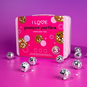 I Love... Cosmetics zestaw kosmetyków do kąpieli - I Love Pamper Parties Tin-Dulgent Trio
