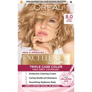 L’Oréal Paris farba do włosów - EXCELLENCE Creme - 8.0 Light Blonde