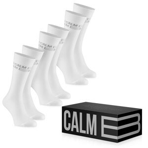 Calm B DŁUGIE SKARPETKI BIAŁE 3-PACK Rozmiar: 43-46